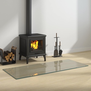 vidaXL Стъклена плоча за камина Прозрачен 120 x 50 cm Стъкло (353854)