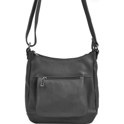 Patrizia Piu kožená crossbody dámská kabelka 01-039-BL tmavě šedá