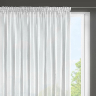 EUROFIRANY ZÁCLONA NA PÁSCE ESEL 350X150 CM BÍLÁ