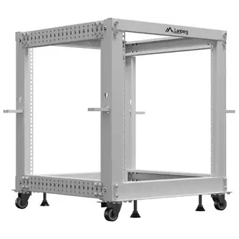 Image 1 of Lanberg Комуникационен шкаф, Lanberg open rack 19" 12U 600x600-1100 adjustable, grey (OR01-6112-S)