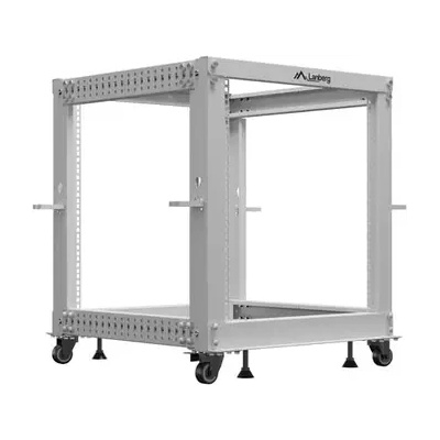 Lanberg Комуникационен шкаф, Lanberg open rack 19" 12U 600x600-1100 adjustable, grey (OR01-6112-S)