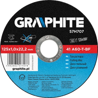Graphite Rezací kotúč 125 x 1.0 22.2 mm 57H707