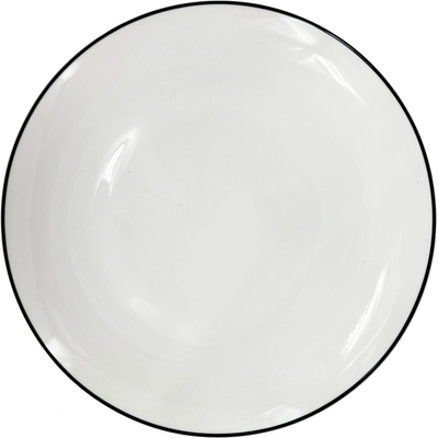 by inspire Mělký porcelánový talíř Linea Black, 27 cm, černá linka