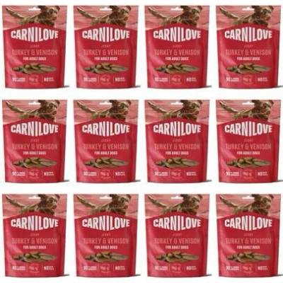 CARNILOVE Dog Jerky Turkey with Venision 12x100 g