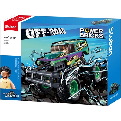 Sluban B1161 Natahovací auto Bigfoot Green-Purple Speed ​​​​Kixx – Zboží Dáma