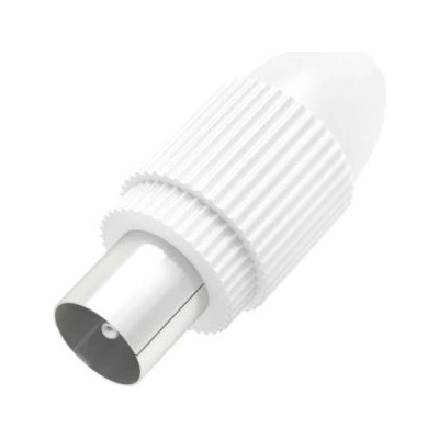 Антенен конектор HAMA Coax plug, Коаксиален мъжко, Бял (HAMA-205213)