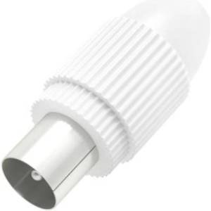 Hama Антенен конектор HAMA Coax plug, Коаксиален мъжко, Бял (HAMA-205213) - Allstore