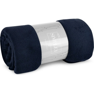 Eurofirany Přehoz z mikrovlákna Simple navy Modrá 150x200