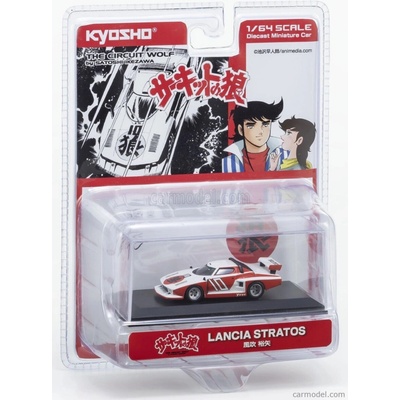 Kyosho Lancia Stratos Turbo Gr.5 N 10 1977 The Circuit Wolf By Satoshi Ikezawa Manga Movie Bílá Červená 1:64