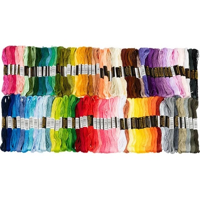 BELLATEX Bavlnka vyšívacia sada 100 ks - mix uni farieb