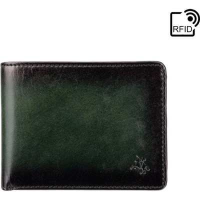 Visconti Značková tenká pánska kožená peňaženka GPPN355 zelená