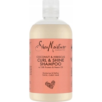 Shea Moisture Coconut & Hibiscus Curl & Shine Shampoopro podporu vln a lesku 384 ml