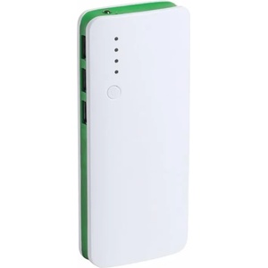 Cool Мобилна батерия Kaprin, с 3 USB порта, 10 000 mAh, бяло и зелено