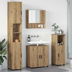 vidaXL Комплект мебели за баня 4 бр. Дъб 61 x 35 x 64 см (3392972)