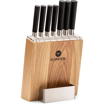 Image 1 of Klarstein Kitano, Комплект ножове от 8 части с блок, 7 ножа, стомана, луксозен дървен блок (KG10-KitanoOak) (KG10-KitanoOak)