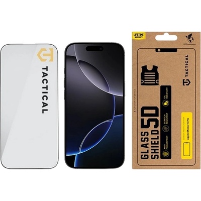 Tactical iPhone 17 / 16 Pro TACTICAL GLASS SHIELD 5D екранен протектор стъкло 5D, 9H, ЧЕРНО 57983121944 (57983121944)