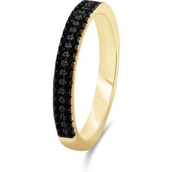 Brilio Silver prsteň s čiernymi zirkónmi RI058Y