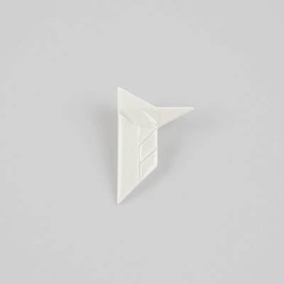 StehlikDesign brož do klopy Ledňáček malý bílý 0154