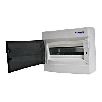 Schrack Табло апартаментно за открит монтаж 8 модула, 1 ред, прозрачна врата - Schrack (BK080100)