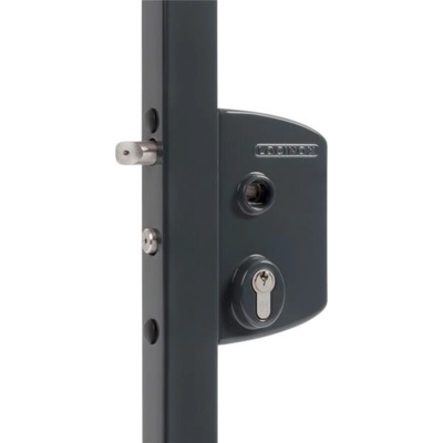 LOCINOX LPKQ 7016 - komplet zámkové krabice s panikovým zámkem, pro profil 60 až 80 mm, pro křídlové branky, antracit LPKQ6060U2L_7016