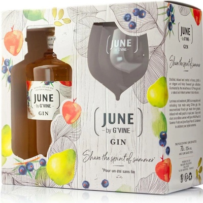 June Gin Peach 37,5% 0,7 l (dárkové balení 1 sklenička)