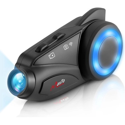 MaxTo M3 Bluetooth Intercom за каска, хендсфри за мотоциклет с Full HD камера SONY