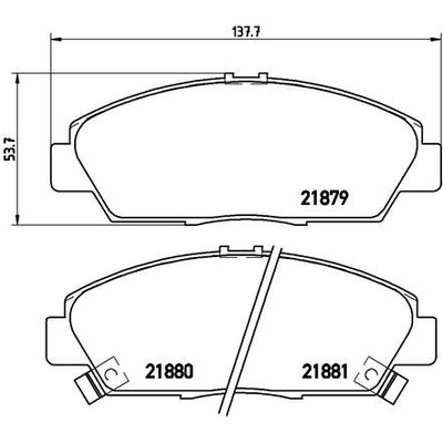 Sada brzdových platničiek kotúčovej brzdy BREMBO P 28 021