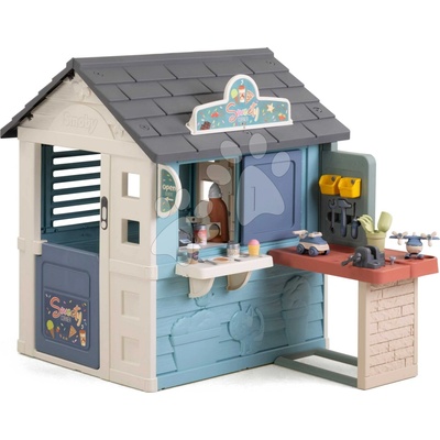 Smoby Domček Obchod s pracovným kútikom Sweety Corner Playhouse s potravinami a sladkosťami SM810309-T