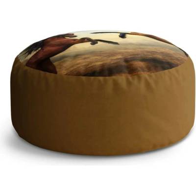 Sablio Taburet Circle Vzpínající se koně: 38x48 cm