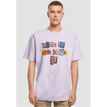 Mister Tee Мъжка тенсика в светлолилав цвят Mister Tee Hate it or Love it OversizeUB-MT2869-00145 - Светлолилав, размер 4XL