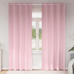 Pure Line Home Плътни завеси в цвят бебешкорозово с метални халки, 2 бр. , 140 x 260 см