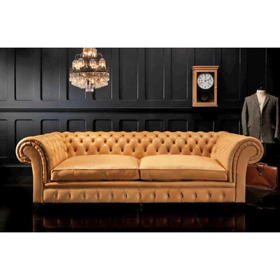 Barrington Furniture Sofa Chesterfiel Ambasador hnědá Old