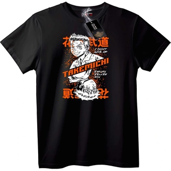 NOONEBRAND Тениска Такемичи Аниме - 6XL, Black