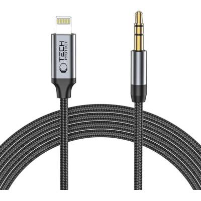 Tech-Protect ULTRABOOST кабел Lightning към AUX mini jack 3, 5мм 100см черен