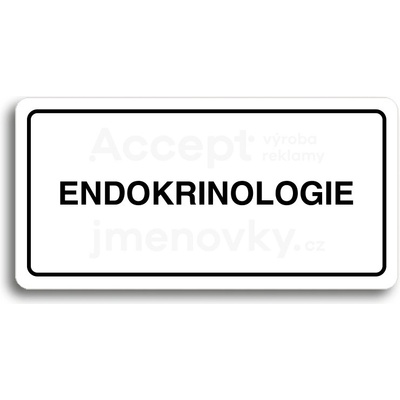 ACCEPT Piktogram ENDOKRINOLOGIE - bílá tabulka - černý tisk