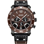 MEGIR Часовник megir fe-38563 - Кафяво / Черно kp38563 Часовници