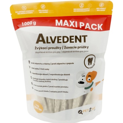 Alvedent Pet2Me žvýkací proužky pro psy 100 ks 1 kg