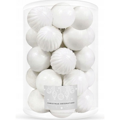SPRINGOS Vánoční baňky bílé mix 6cm sada 20ks CA0142-XG – Zboží Mobilmania
