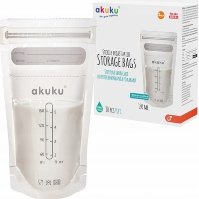 Akuku sterilné vrecká 30 ks transparentná 150ml