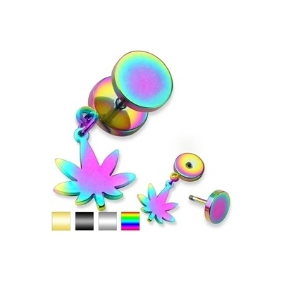 Piercingate falešný piercing marihuana PFA00265 stříbrná