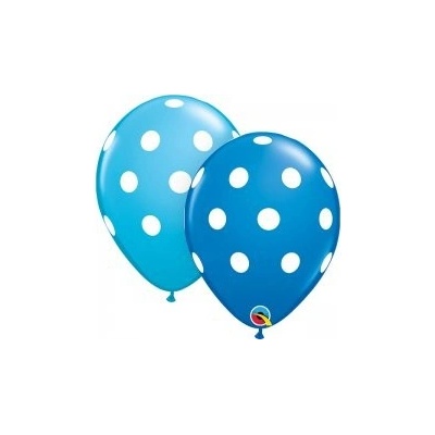 Qualatex Potisk Puntíky modré 11 28 cm Balónek