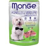 Monge GRILL Chunkies with Lamb and Vegetables пауч за куче хапки на грил с агнешко и зеленчуци 100gr