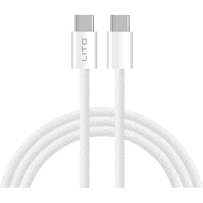 Lito Кабел за данни Type-C към Type-C 60W, 1m - Lito (LD04) - Бял