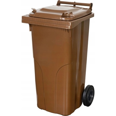 Nádoba MGB 120 litrov, plast, hnedá 8014, HDPE, popolník na odpad