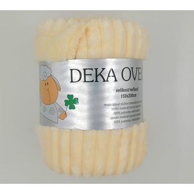 Sleep-well deka z mikrovlákna Extra měkká ovečka manžestr smetana 150x200