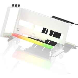EZDIY-FAB Брекет за вертикален монтаж на 45° GPU EZDIY-FAB ARGB PCIe 4.0 Riser Cable - Бял (EZ-YIHPI333-19)