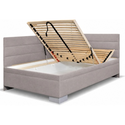 GrivalBed Niobe s úložným prostorem, mikroplyš tm.šedá č.56