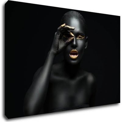 Impresi Obraz Portrét ženy zlaté detaily - 90 x 60 cm