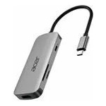 Acer Докинг станция Acer USB-C 7-в-1, HDMI 4K60Hz, PD 100 W, сребрист (HP.DSCAB.018)