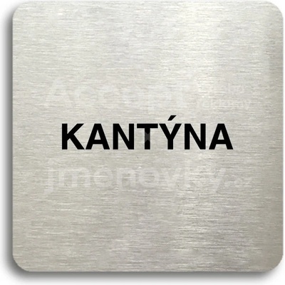 ACCEPT Piktogram kantýna - stříbrná tabulka - černý tisk bez rámečku